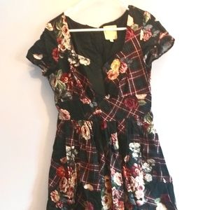 Floral and Plaid Modcloth Dress